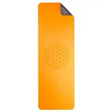 Berk Blume des Lebens Yoga-Matte TPE ecofriendly - orange/grau