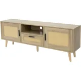 ML-Design Lowboard TV Board TV Schrank 140 cm Eiche Optik Fernseher bis 65 Zoll