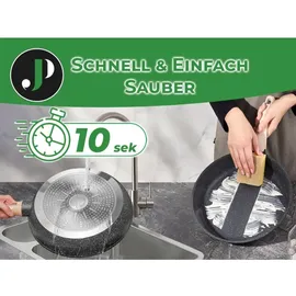 just perfecto household appliances Just Perfecto Töpfe Pfannen 11-Teilig,Topfset Pfannenset mit abnehmbaren Griffen,Pfanne 20/26cm,Topf 18/20cm,Tiefe Bratpfanne 26cm,Antihaftversiegelung,Kochen stapelbar topf Induktion,Ofenfest (Black)