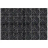 Tulup Fliesenaufkleber Fliesenaufkleber Fliesensticker Zickzack-Geometrie Fliesen Aufkleber 10 cm x 10 cm