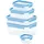 Emsa Clip & Close Frischhaltedosen Set blau 5-teilig 0,25 l, 0,55 l, 1 l, 1,2 l, 2,2 l