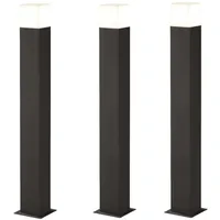MeineWunschleuchte LED Pollerleuchte in Anthrazit 80cm - 3er Set