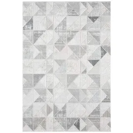 Carpet City "ANTIK231", grau, B:160cm H:10mm L:230cm, Polyester, Teppiche, Kurzflor, 3D-Optik, Klassisch-Modern für Wohnzimmer, Schlafzimmer