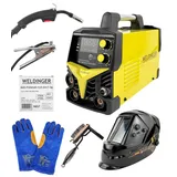 WELDINGER Fülldrahtschweißgerät mit Fülldraht Komplettset ME 130 mini FLUX ECO, 20 - 130 A gelb|schwarz