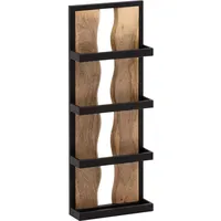 Wohnling Wandregal 80 x 30 x 10 cm Braun/Schwarz