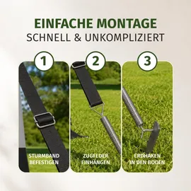 moritz Sturmband 13 Meter Markise Schwarz