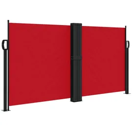 furnicato Seitenmarkise 120 x 600 cm Rot Polyester