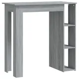 vidaXL Bartisch mit Regal 102 x 50 x 103,5 cm Grau