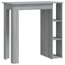 vidaXL Bartisch mit Regal 102 x 50 x 103,5 cm Grau