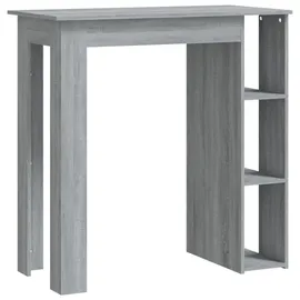 vidaXL Bartisch mit Regal 102 x 50 x 103,5 cm Grau