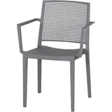 Siena Garden Square Stapelsessel 56 cm x 57 cm x 80 cm Grau