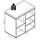 KESPER Schuhschrank 51,5 x 48 x 29,5 cm Eiche-Sonoma braun/grau mit Sitzkissen