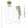 DanDiBo Ambiente Blumenhocker 60 x 30 cm Weiß