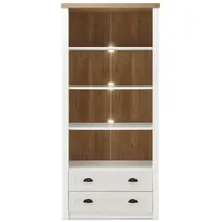 Furn.design Regal, weiß Eiche hell Landhaus Standregal 90 x