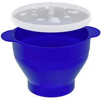 Intirilife Popcorn Maker mit Deckel in Blau - Gr.: onesize