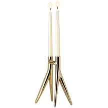 Kartell Kerzenleuchter Abbracciaio Aluminium Gold