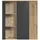 trendteam Vitrine Esteban 90 x 99 x 34 cm Anthrazit/Evoke Eiche
