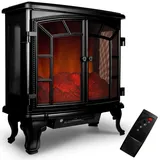 monzana Elektrokamin mit Heizung Schwarz