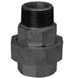 Schmidt, Hermann Hermann Schmidt Temperguss Verschraubung DN 32, 1 1/4" schwarz, konisch dichtend, Innengewinde/Aussengewinde