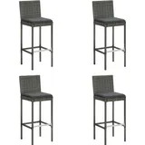 vidaXL Gartenstuhl 43,5 x 113,1 x 26,7 cm grau 4 St.
