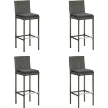vidaXL Gartenstuhl 43,5 x 113,1 x 26,7 cm grau 4 St.