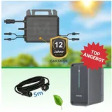 Paket.ag Balkonkraftwerk Marstek Speicher-Set:2,24 kWh B2500-D + 800W Wechselrichter + Kabel, (1-St) schwarz