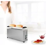 Princess 142401 Langschlitztoaster mit Brötchenaufsatz Edelstahl