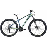 Bikestar Mountainbike 21 Gang Shimano RD-TY300 Schaltwerk, Kettenschaltung, für Damen und Herren, Kettenschaltung, 64953442-41 blau Grün