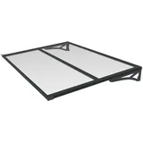 Trendline Vordach Bordeaux Aluminium schwarz 140 x 90 x 14,8 cm