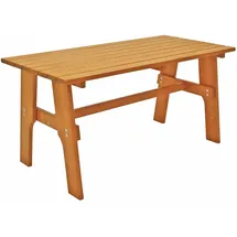 FRG Freital Gartentisch 150 x 70 x 74 cm Braun/Bronze