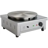 METRO Professional Crepes-Eisen GCP1040, Edelstahl / Gusseisen ,47 x 45 x 24 cm, Ø Platte 40 cm, 3000 W, inkl. Teigverteiler, silber