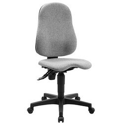 Topstar Bürostuhl Ortho Point, PO90G23 Stoff grau, Gestell schwarz