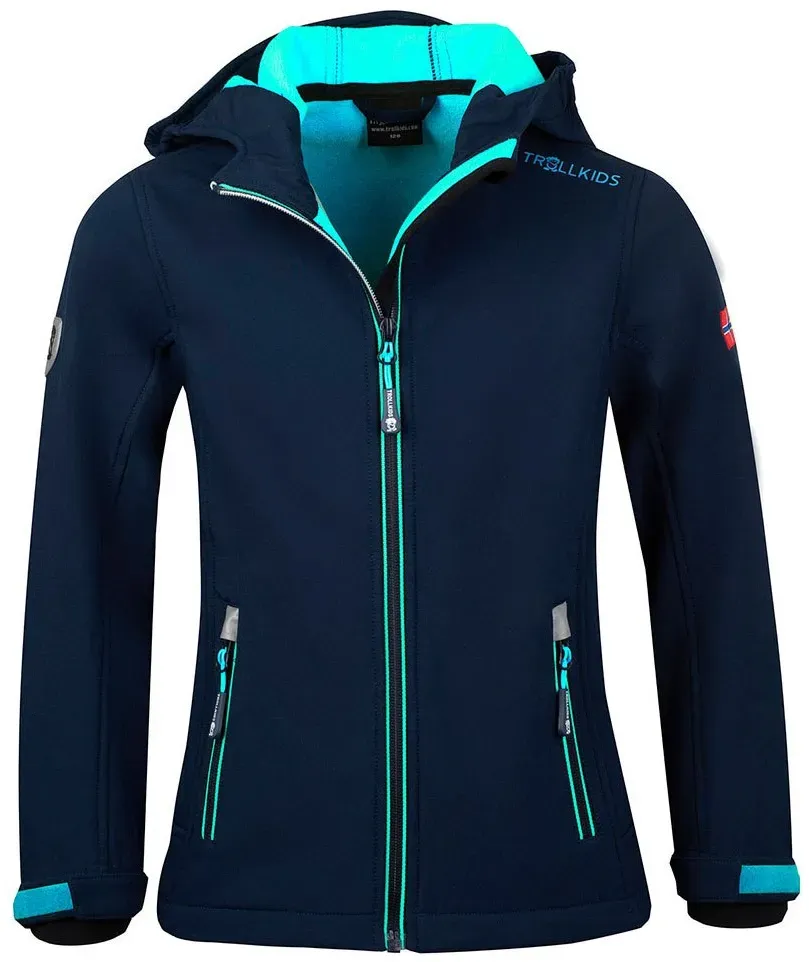 trollkids trollfjord jacke navy mint