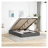 vidaXL Ottoman-Bett ohne Matratze Dunkelgrau 140x200 cm Stoff
