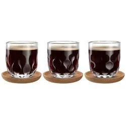 Leonardo Kaffee-Set mit Untersetzer Gocce 220 ml 3er Set