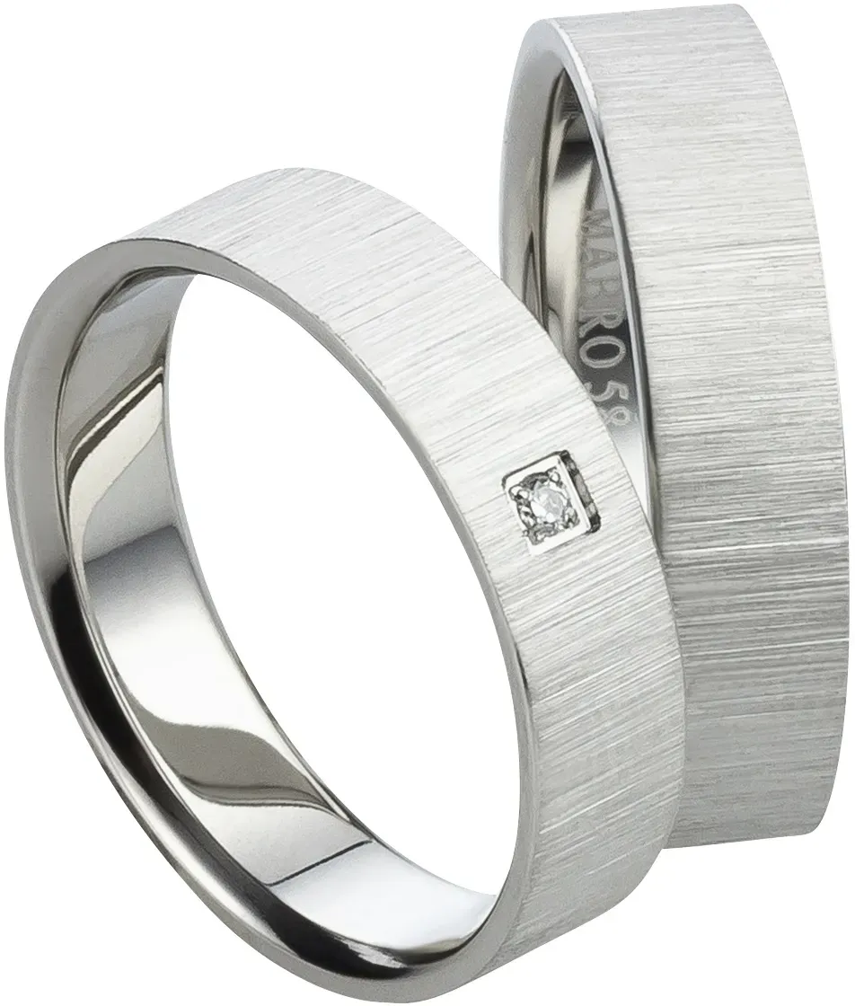 Mabro Partnerringe Verlobungsringe AB1006/1007 Edelstahl
