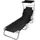 furnicato Klappliege 189 x 58 x 27 cm Schwarz