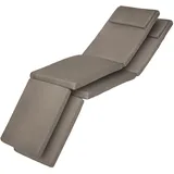 2er Set Luxus Deckchair Auflage Loftlux Dc, 175x45x5cm, Taupe