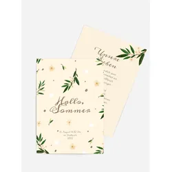 Einladung zum Sommerfest selbst gestalten mit Spruch und Fotos im Onlinedesigner bei Meine-Kartenmanufaktur.de