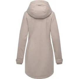 Ragwear Damen Mantel in Woll-Optik langer Trenchcoat mit Kapuze Janesha Coat Ecru Gr. XXL - XXL