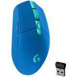 Logitech G305 LIGHTSPEED kabellose Gaming-Maus mit HERO 12K DPI Sensor, Wireless Verbindung, 6 programmierbare Tasten, 250 Stunden Akkulaufzeit, Leichtgewicht, PC/Mac - Blau