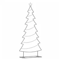 vidaXL Metall Weihnachtsbaum mit Ständer Schwarz 210 cm Stahl