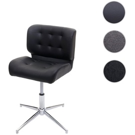 Mendler Bürostuhl HWC-H42, Drehstuhl Schreibtischstuhl, drehbar höhenverstellbar Kunstleder schwarz, Chromfu√ü