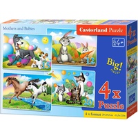 Castorland Mothers and Babies,4xPuzzle(8+12+15+20) (55 Teile)