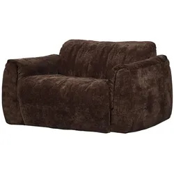 Big-Sessel Baggy aus 3D-Chenille-Stoff, Dunkelbraun