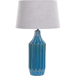 Tischlampe blau 56 cm Trommelform ABAVA