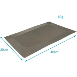 Intirilife 6x Platzset aus PVC in Grau - 45 x 30 cm - Tischset Tischmatte Untersetzer abwischbar hitzebeständig für Küche Esstisch