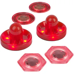 Carromco LED Puck & Pusher Set - Fun, Rot EINHEITSGRÖSSE