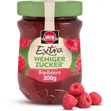 Schwartau Extra Weniger Zucker Himbeere, zuckerreduzierter Fruchtaufstrich, 300g