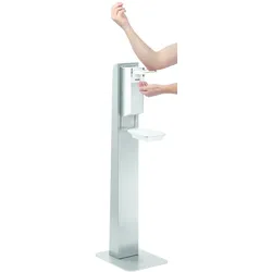 Bartscher Desinfektionssäulen Set D1 1170 | 0.9 Liter | Bis zu 3 ml pro Umdrehung | 300x400x1170(h)mm .